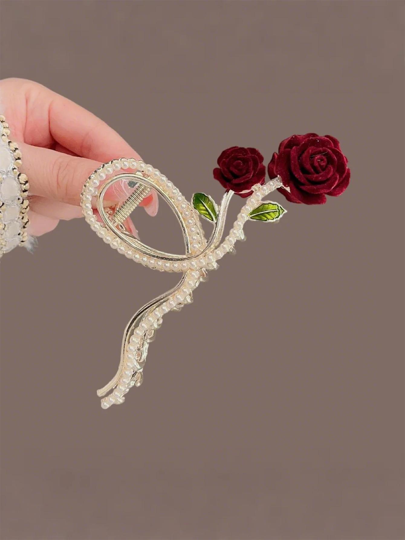 

1 шт. Модные китайские сверкающие бриллиантовые розы заколки для волос для женщин аксессуары для волос