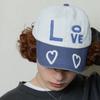 Peaked Cap American Baseball Cap Embroidered Hat Couple Love Visor Versatile Letter Men and Women Autumn