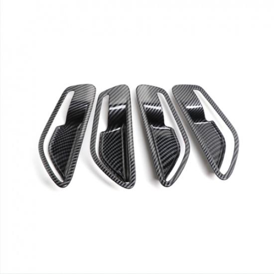 For Hyundai Santa Cruz -2025 Carbon Fiber Inner Door Handle Bowl Cover Trim