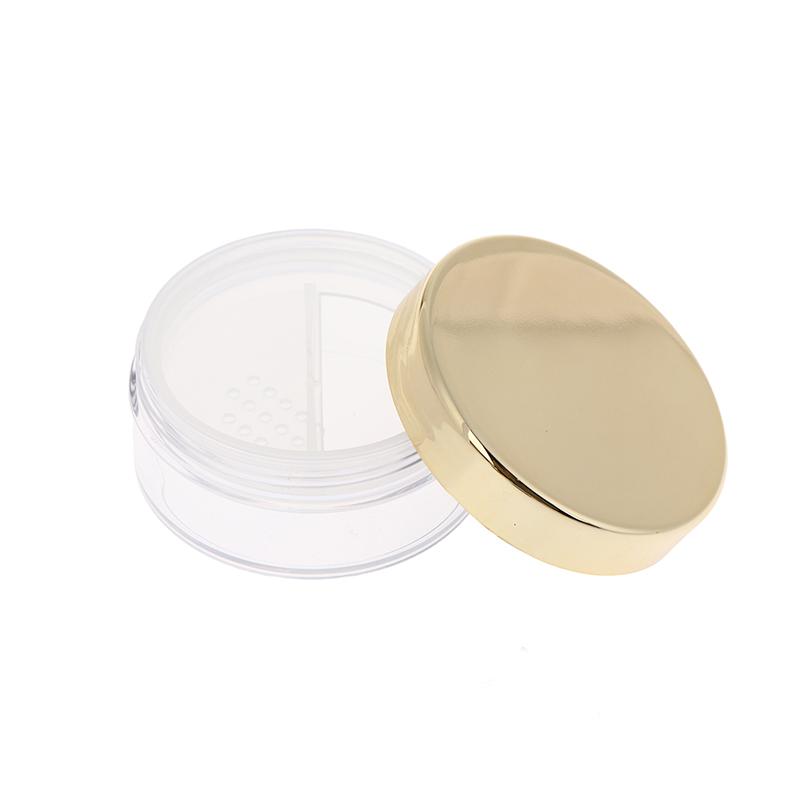 Empty 5/10/20/30g Loose Powder Jar With Rotating Sifter Container Jar Plastic Cosmetic Makeup Powder Filling Can Pot Lid Twist