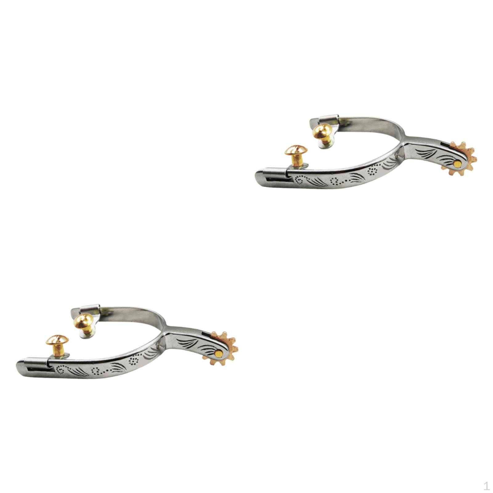 

2 Pack Horse with Equipment Cowboy Spur Riding for Horse Spur