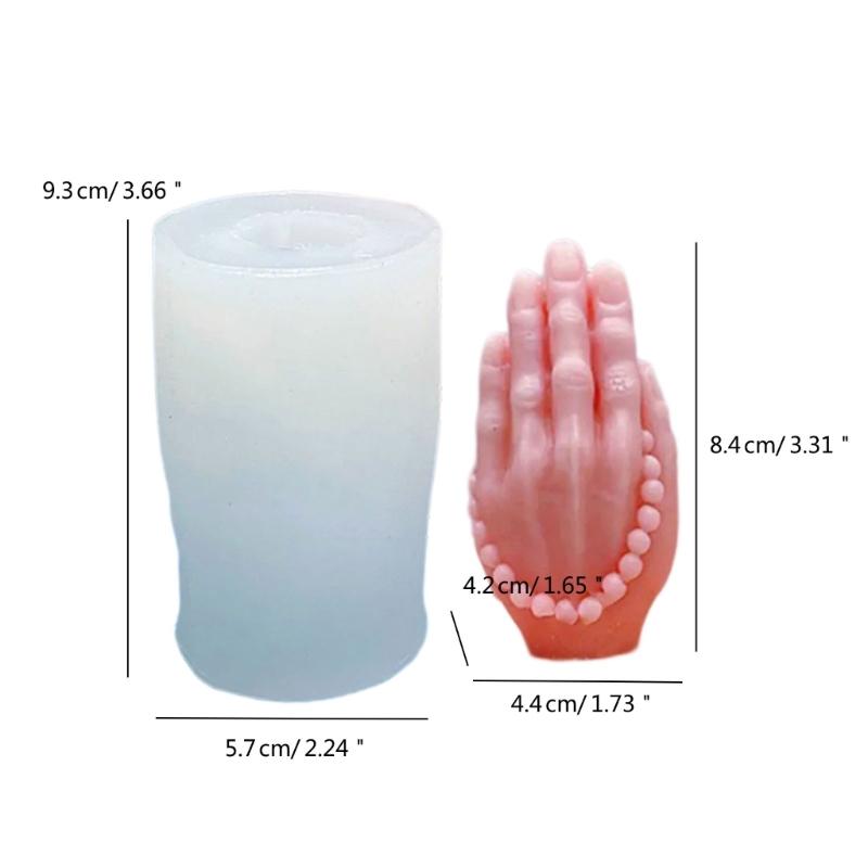 Praying Hand Resin Molds Praying Hand Candle Molds for Making Candle Soap Mousses Cake Baking DIY Craft Gypsum Ornaments