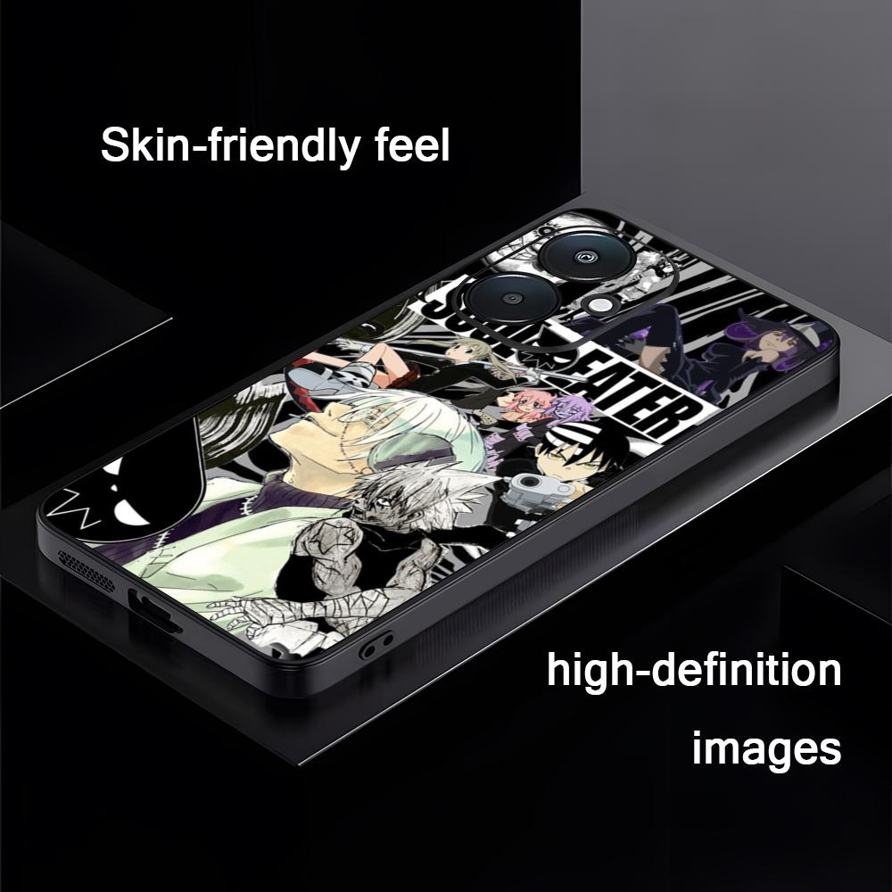 Cool Hot Soul Eater Anime Phone Case For Xiaomi Redmi 14C 13C 12C Note14 13 12 11 10 Pro Plus S Soft Black Phone Cover