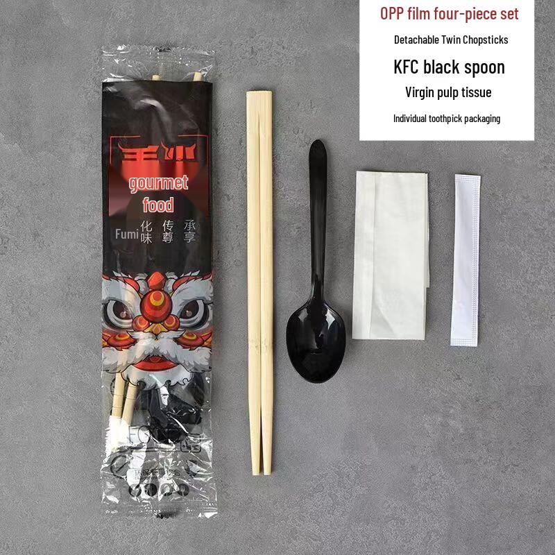 Disposable Bamboo Chopstick & Spoon Set