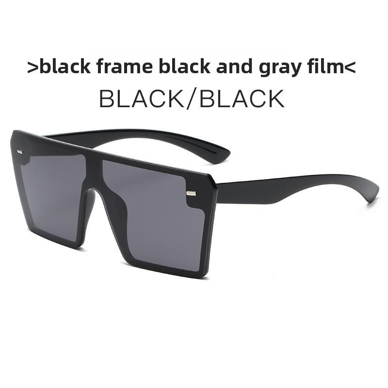 

Unisex Retro Square Frame Sunglasses With Uv400 Protection For Outdoor Travel And Fashion Use BlackFrameBlackGray