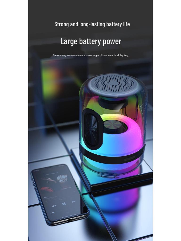 RGB Bluetooth-Lautsprecher YD-18: Bunter Desktop- & Autolautsprecher mit Spielatmosphärenlicht und tiefem Bass