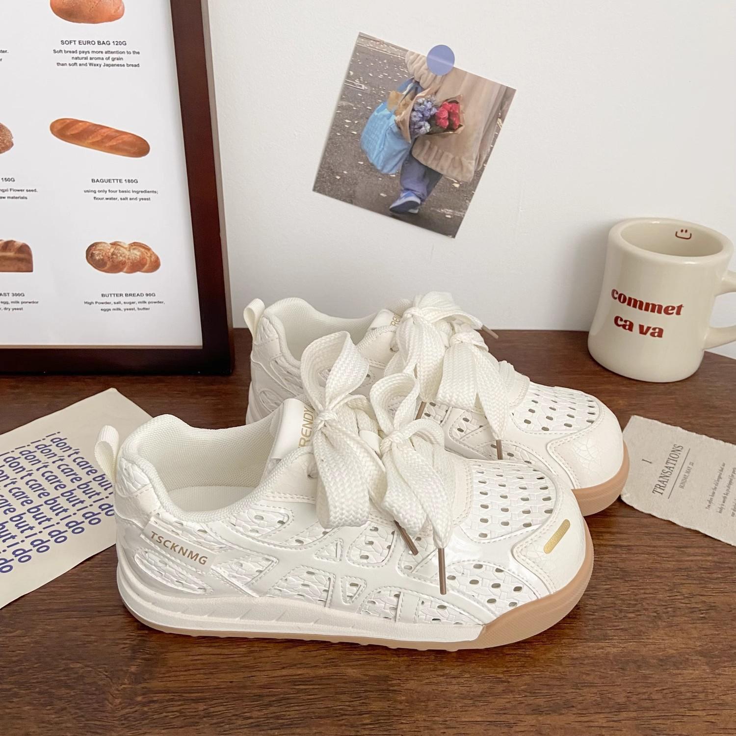 

Нишевая спортивная обувь женская взрывная огонь универсальная повседневная обувь 2025 лето полая сетчатая обувь студенческая обувь на платформе 35