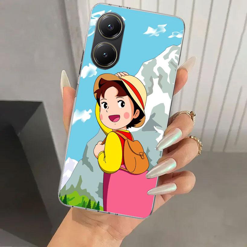

Милый мультяшный чехол Heidi для Xiaomi Poco X5 X6 X7 Pro F7 Ultra M7 Redmi 15 15C 13 13C 12 12C 10 10A 10C 9 9A 9C 9T Оболочка Po Redmi 13