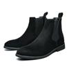 Men Red Ankle Boots Suede Short Boots Wingtip Dress Formal Chelsea Boots Large Size