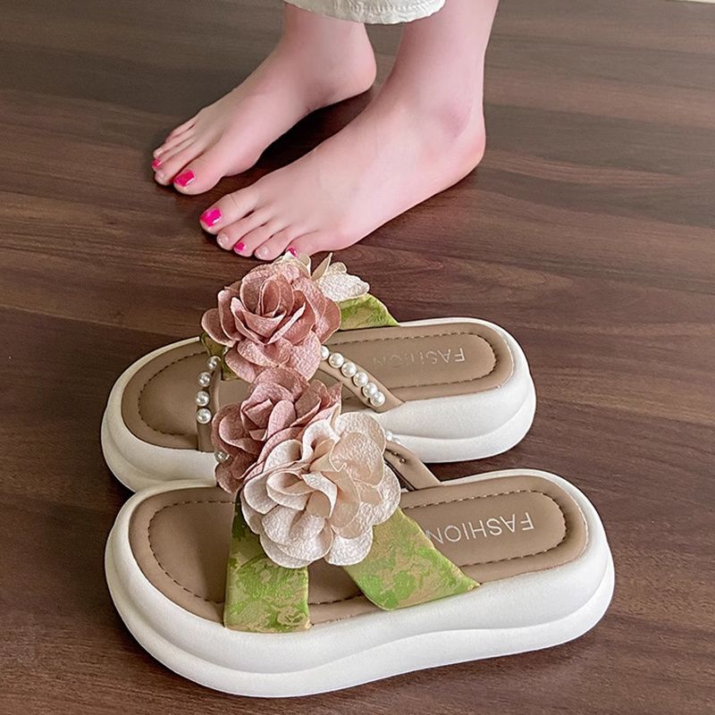 Sandals Women's Summer 2025 New High-value Beautiful Versatile Casual Muffin Thick-soled Skirt Beautiful Sandals