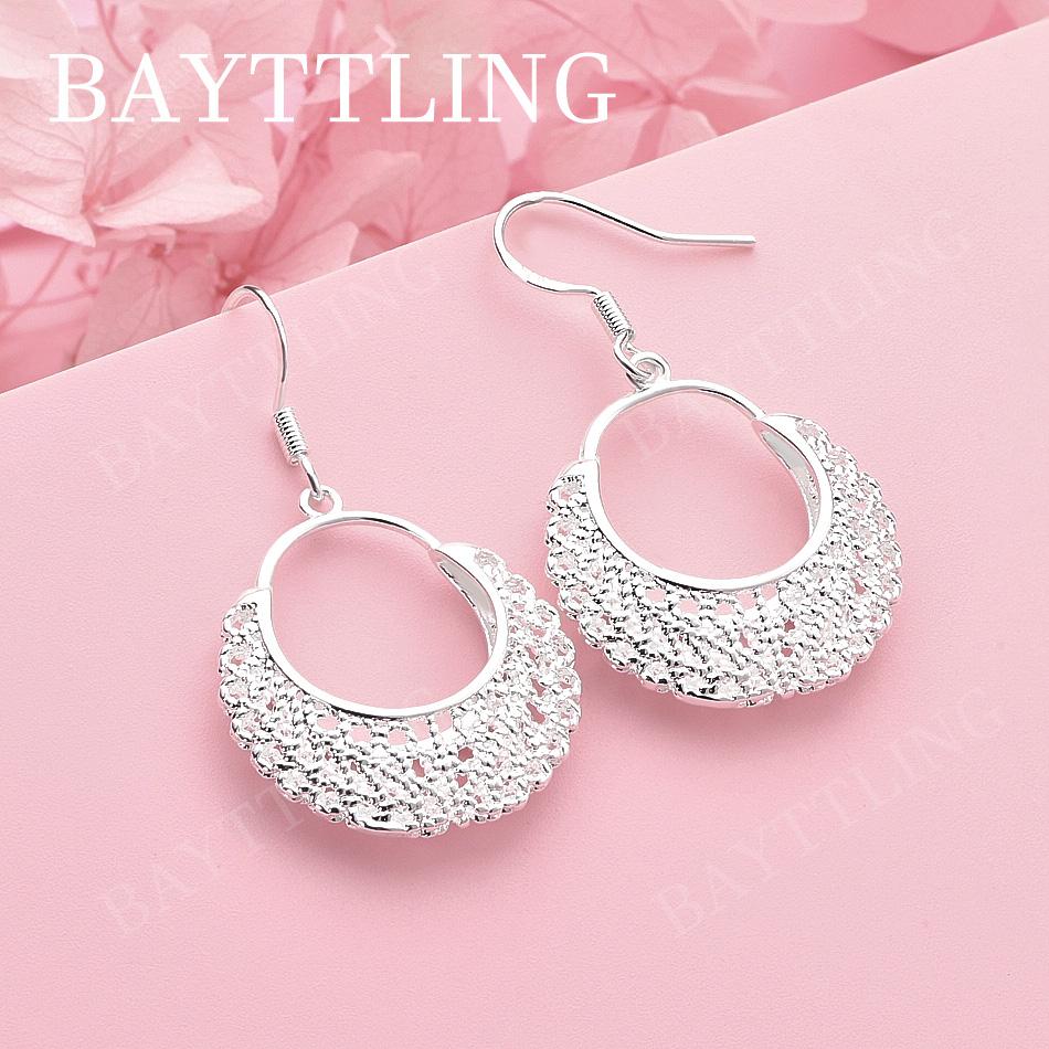 Luxury 925 Sterling Silver Exquisite Openwork Earrings for Women - Gift Jewelry Fashion Wedding Accessories