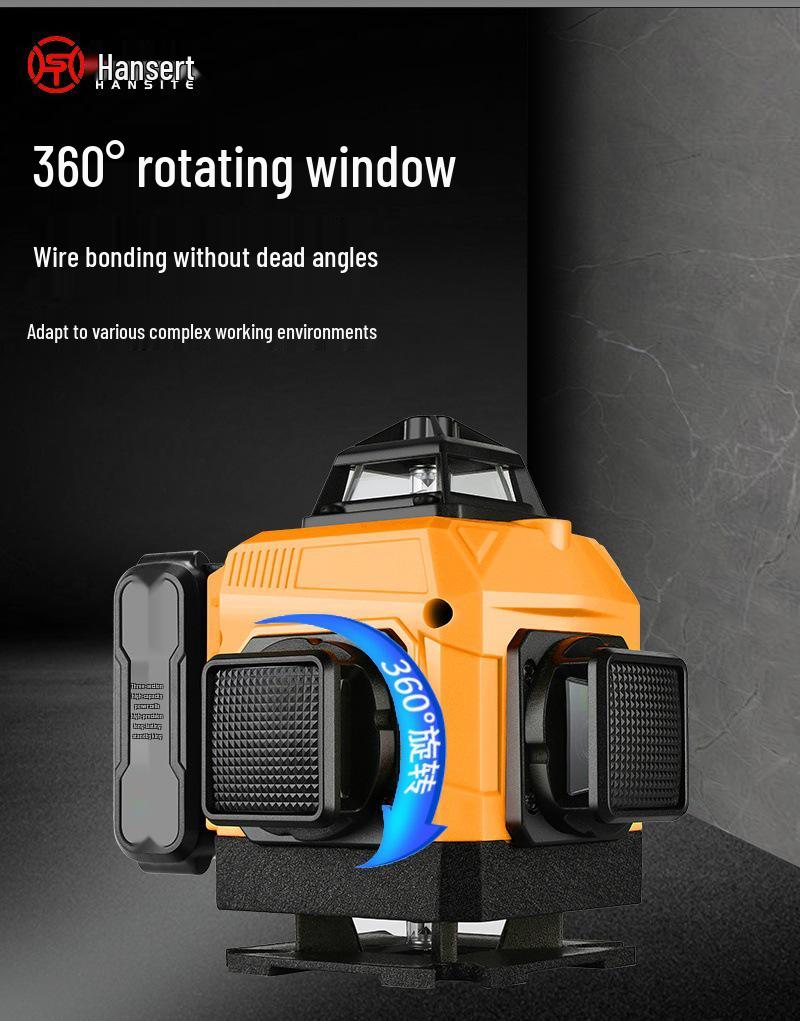 16-line High Precision Green Laser Level with Automatic Leveling for Indoor/Outdoor Use