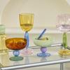Colorful Glass Bowl Icecream Bowl Glass Bowl for Yoghurt Cute Japanese Tableware Soup Bowl Fruit Bowl Glass Spoon
