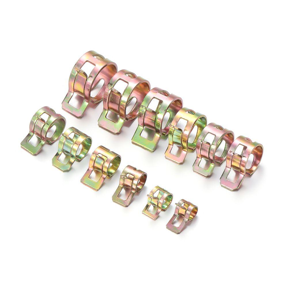 10Pcs Hot Galvanized 5-16mm Tube Clamp Fastener Fuel Oil Line Water Hose Pipe Spring Clips