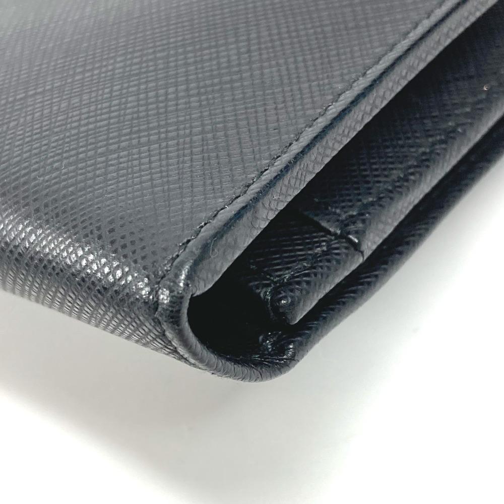 Salvatore Ferragamo Gancini logo Long wallet Long Wallet Leather Black/Silver