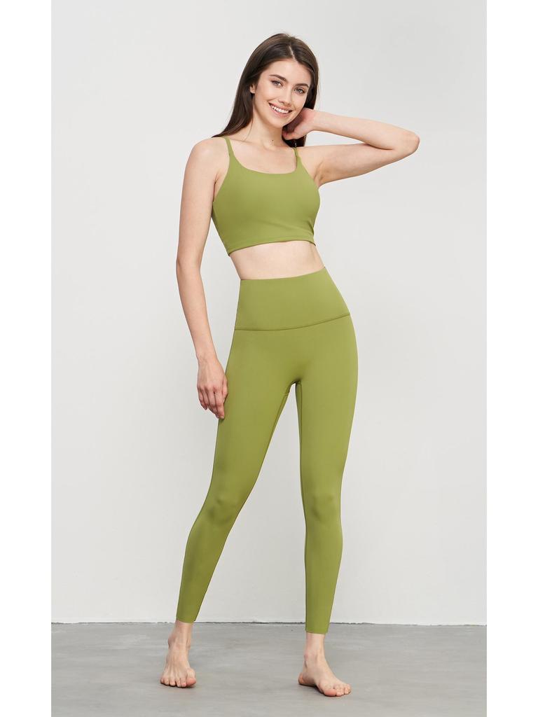 NULS Double-Sided Brocade Women's Sports Bra - Padded Naked Feel Vest for Yoga & Running Fitness