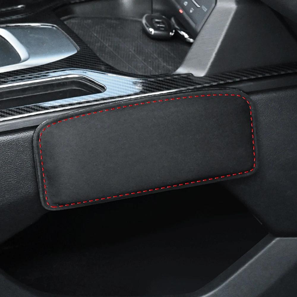 Comfortable Suede Car Pillow Car Knee Pad Auto Cushion Elastic Memory Foam Leg Pad Headrest In The Car Accessories