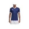 adidas Logo-Print V-Ausschnitt Kurzarm Fußballtrikot Herren Oberteile Blau CE8937