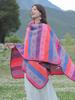 Autumn Winter Preppy Style Scarf Women Layers Poncho Warm Elegant Striped Print Scarve Capa Para Mujer Pashmina Cloak Wrap Shawl