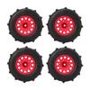 4 PCS RC Car Snow Wheels Tires Excellent Grip Thickened Weighted RC Car Accessories with 12mm 14mm 17mm Colligator Red
