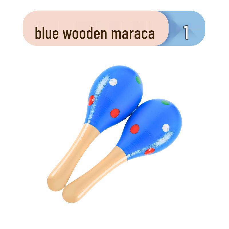 Infant & Toddler Wooden Maracas and Sand Eggs - Early Education Orff Percussion Instruments for Babies and Children