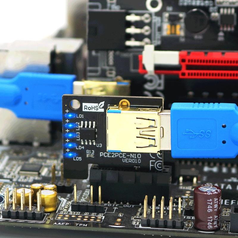 Newest 009 PLUS USB 3.0 Cable PCI-E  Card 009S PCI for press 1X to 16X tender Adapter Card  6 Pin GPU for B