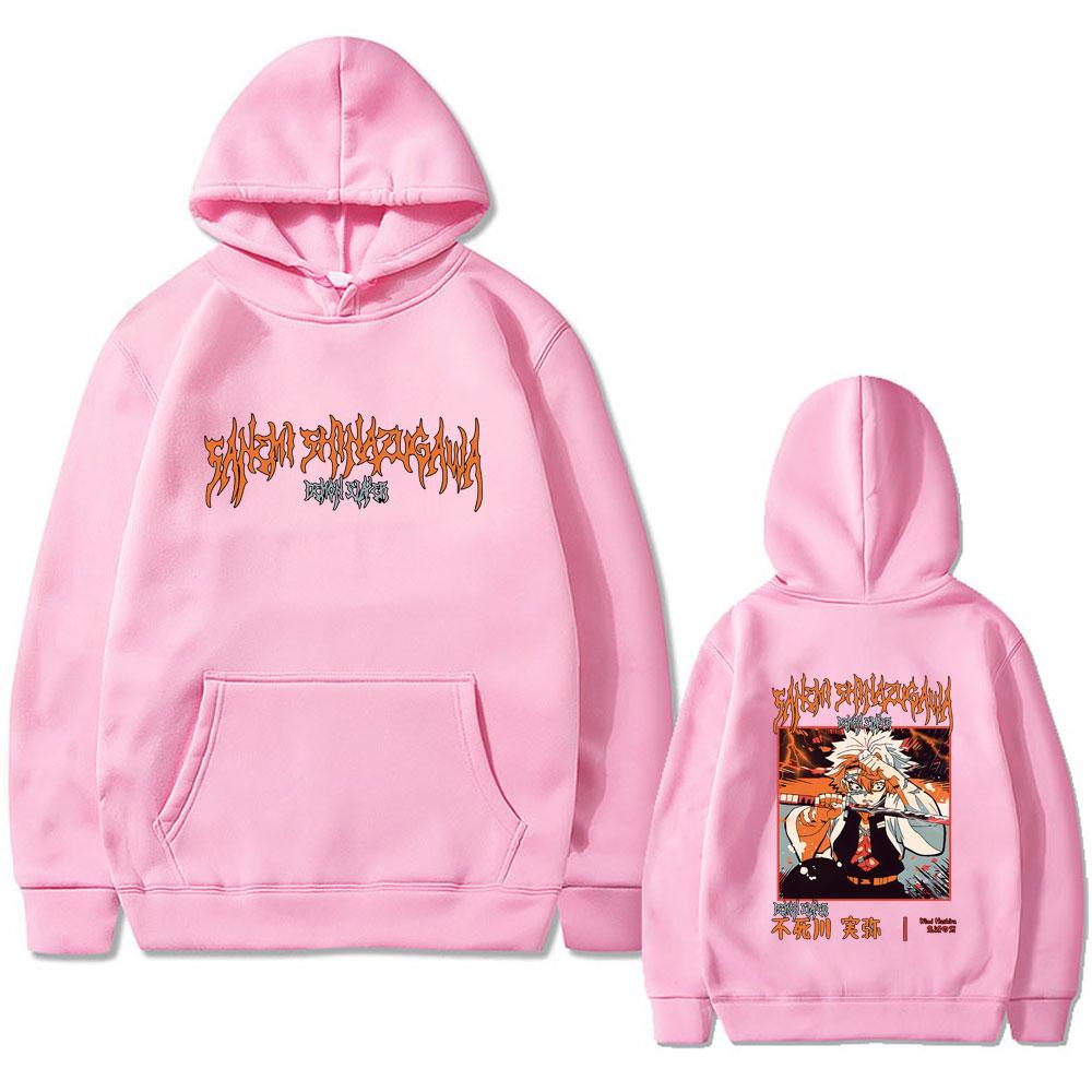 Anime Demon Slayer Shinazugawa Sanemi Graphic Hoodie Men Women High Quality Fleece Hoodies Vintage Hooded Sweatshirt