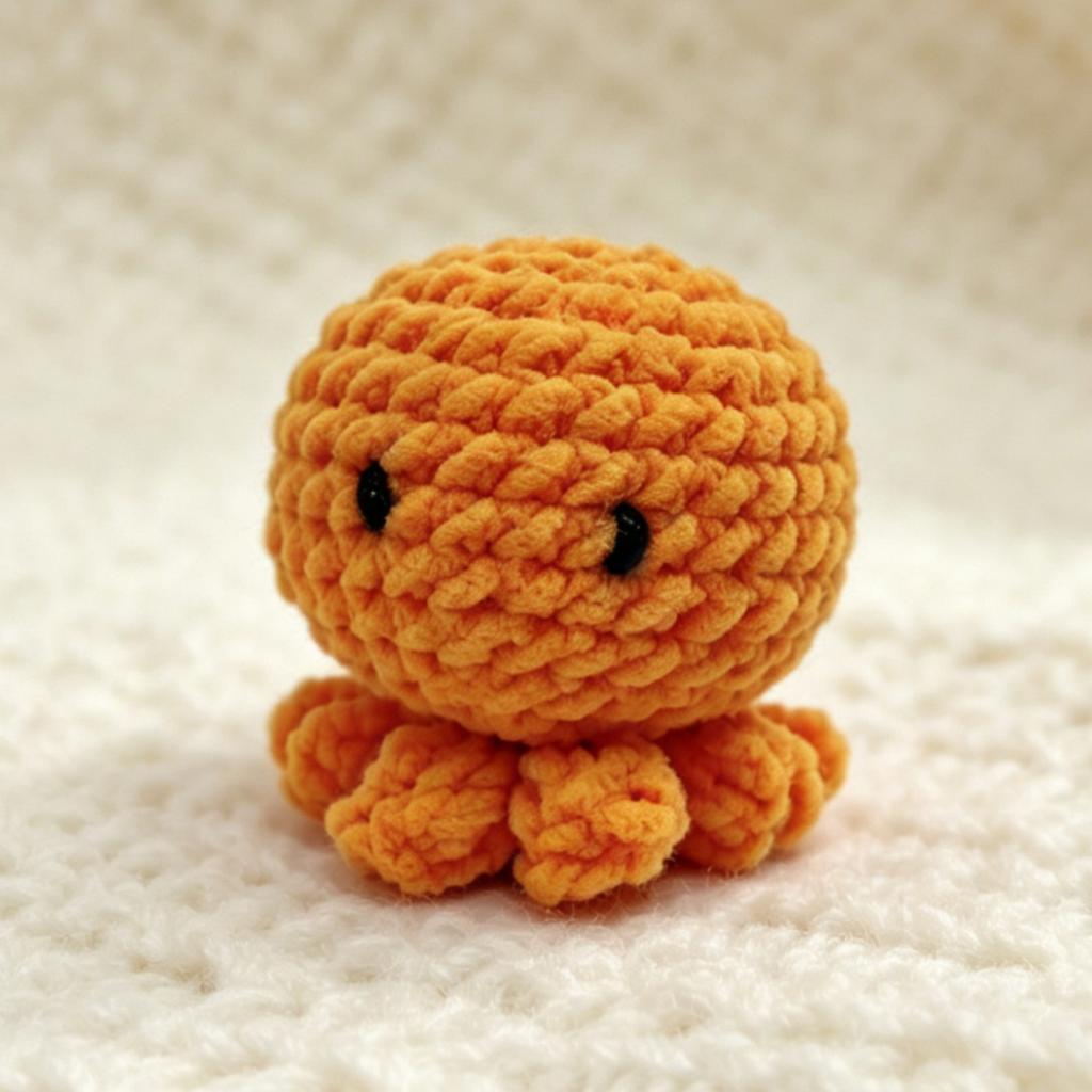 2Pcs Cute Octopus Crochet Kit for Beginners, DIY Complete Material Pack with Video Tutorials, Handmade Craft Gift
