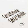 10pcs Stainless Steel U Type Clips Plate Leaf Spring Nut M6 M5 M4 M8 8mm 5mm 6mm 4mm Reed Nuts for Car Motorcycle Scooter ATV