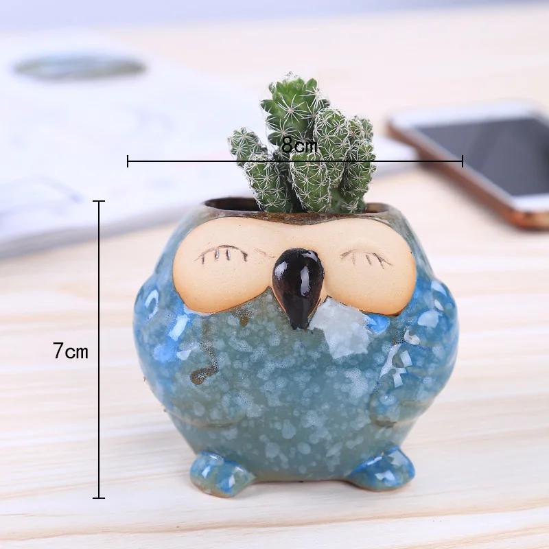 Ghiveci en-gros Casă Grădină Mini Bonsai Cactus bufniță Ghivece pentru plante Plantă suculentă Ghiveci de flori Cadou de nuntă de ziua de naștere