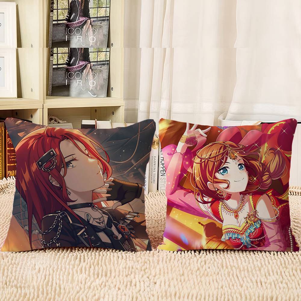 Anime T-Tomoe Udagawa Pillow Cover For Bedroom Room And Living Room Sofa Decorative Cushion Cover