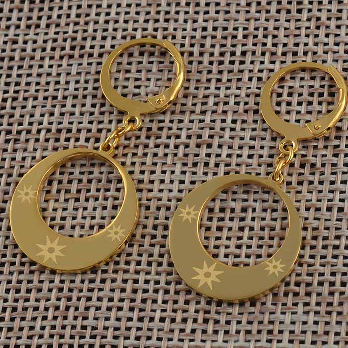 Anniyo Gold Color Earrings for Women Girls Kiribati Earring New Zealand Australia Jewelry Marshallese Micronesia #048221