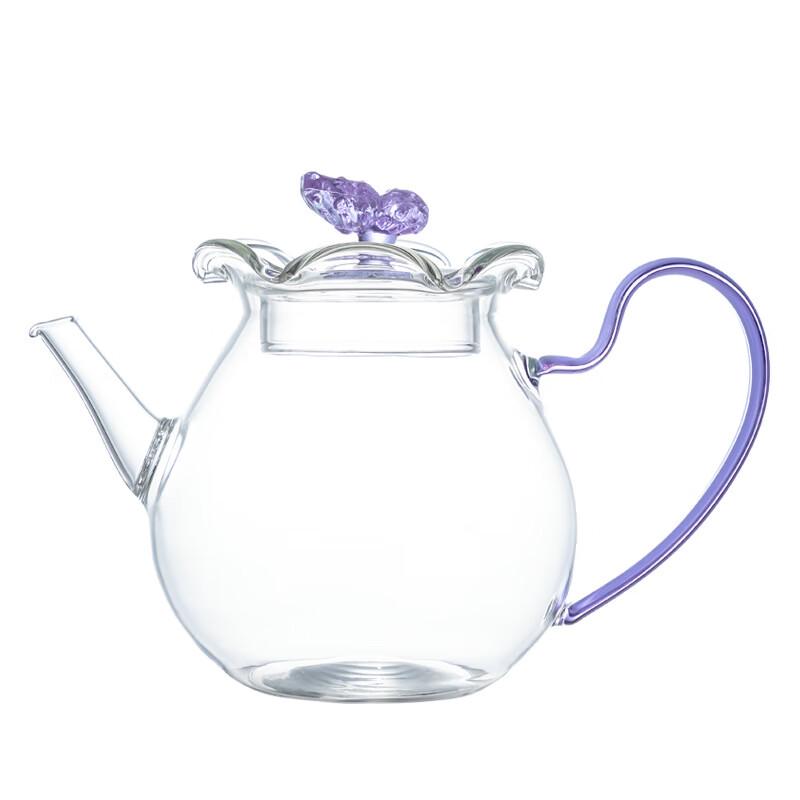 Heat-Resistant Glass Lily Teapot