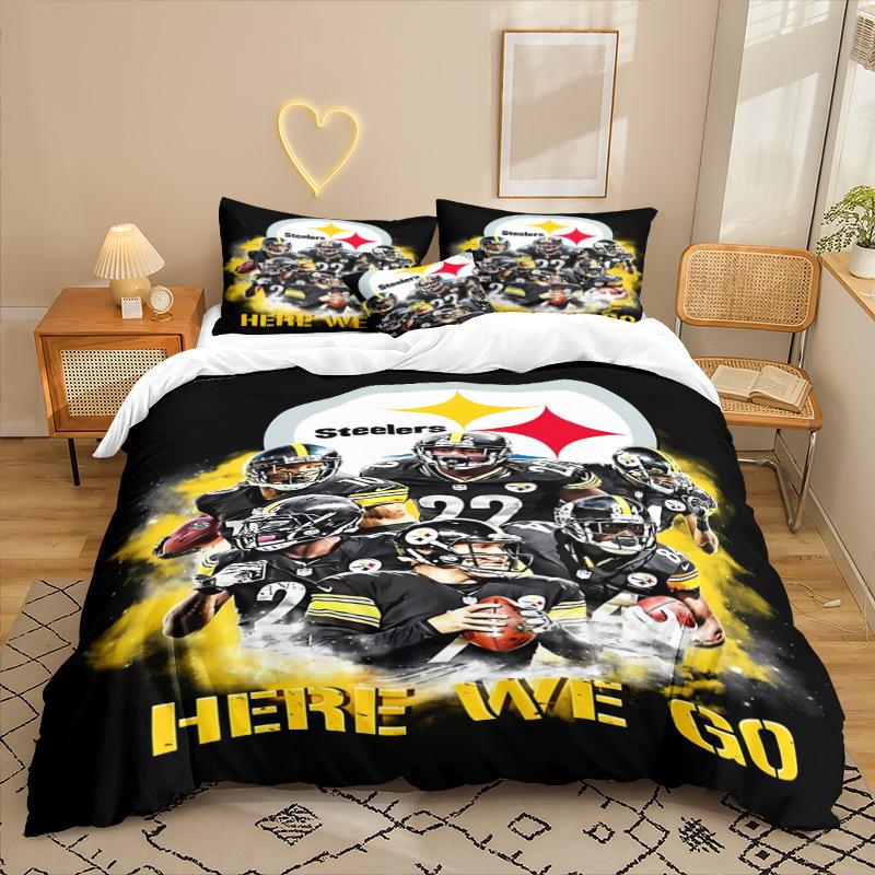 

Rugby Series 3D Digital Printing Three-Piece Bedding Kit Bed Sheet Quilt Cover 90 * 200 two-piece set