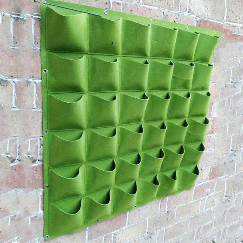 Vertical Wall-Mounted Green Planting Bag for Gardening and Seedlings