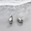 Simple Pea Shaped Alloy Silver Gold Color Drop Earrings For Women Korean Fashion Jewelry Party Girls Unusual Accessory