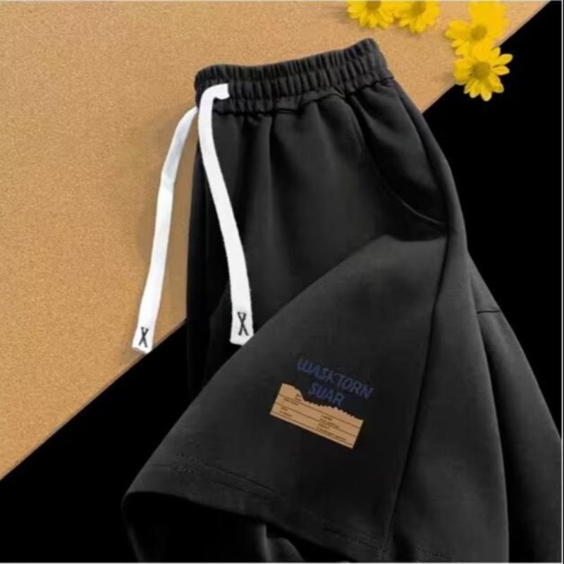 Summer New American Retro Casual Five-point Medium Pants Trendy Versatile Loose Sweatpants