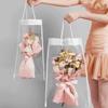 10pcs With Handle Flowers Wrapping Bag Party Supplies Florist Plastic Bag Flower Packing Bags  Gift