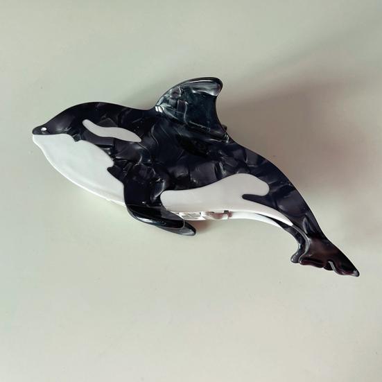 Women Hair Claw Ocean Series Whale Shape Hair Clip Large Size Back Head Shark Hair Claw Hair Accessories