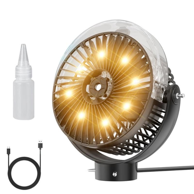 

Portable 4 Speed Rechargeable Fan With Strong Magnet Attachment And Humidifier For Vehicle Desktop Outdoor Small Cabins 1