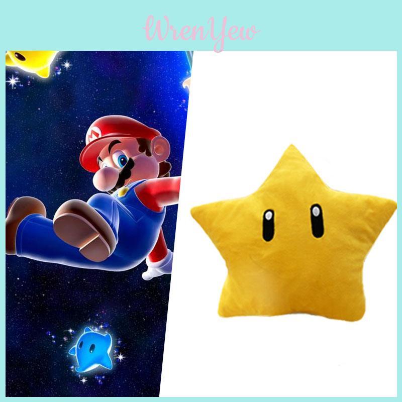 Super Mario Yellow Star Plush Toy 30cm Short Furry Figure