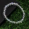 8mm Natural Aura Quartz Gemstone Pure White Round Beads Stretch Bracelet7.5" Gift For Men/Women RBB-76