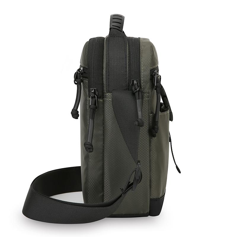 Messenger Sling Bags for Men Casual Oxford Small Zipper Crossbody Pouch Simple Mini Crossbody Phone Bag Male Side Shoulder Bag