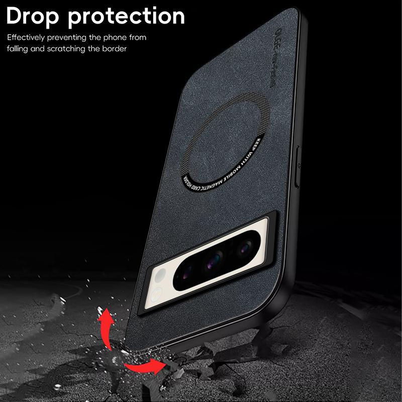 Leather Magnetic Phone Case For Google Pixel 8 Pro Case For Google Pixel 9 Pro XL 7A 8A 7 Pro Wireless Charging Matte Back Cover