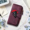 Stylish Wolf Pattern Long Wallet Portable Multi Slot Card Holder Durable Leisure Purse