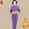 Women's Thermal Set for Elderly: Winter Two-Piece, Warm Velvet-Enhanced Underwear, Thickened Autumn Pants & Top.