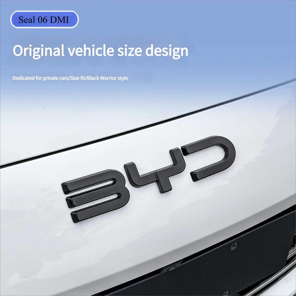Do BYD Seal 06 DMI Seal 06 EV Modyfikacja Przedniego Godła Samochodu Czarny Wojownik Naklejki na Emblemat Samochodu Stylizacje Logo z Włókna Węglowego