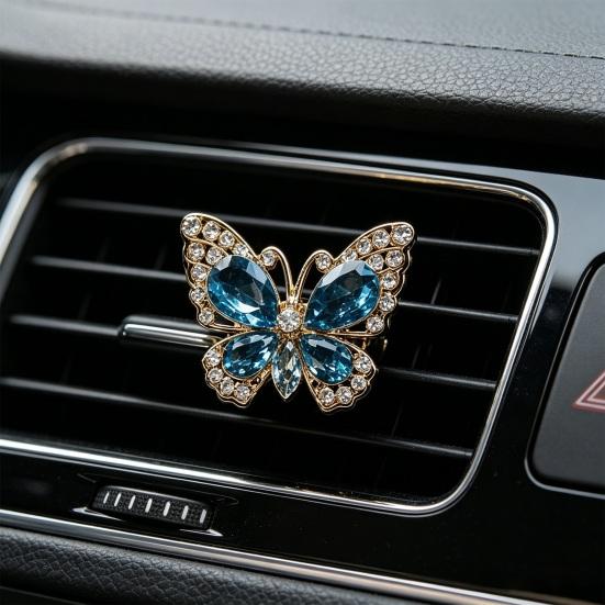 Rhinestone Butterfly Shoe Charm Flat Back Alloy Butterfly Charm Sparkling Butterfly Accent Accessories for Bracelets Bags DIY Crafts