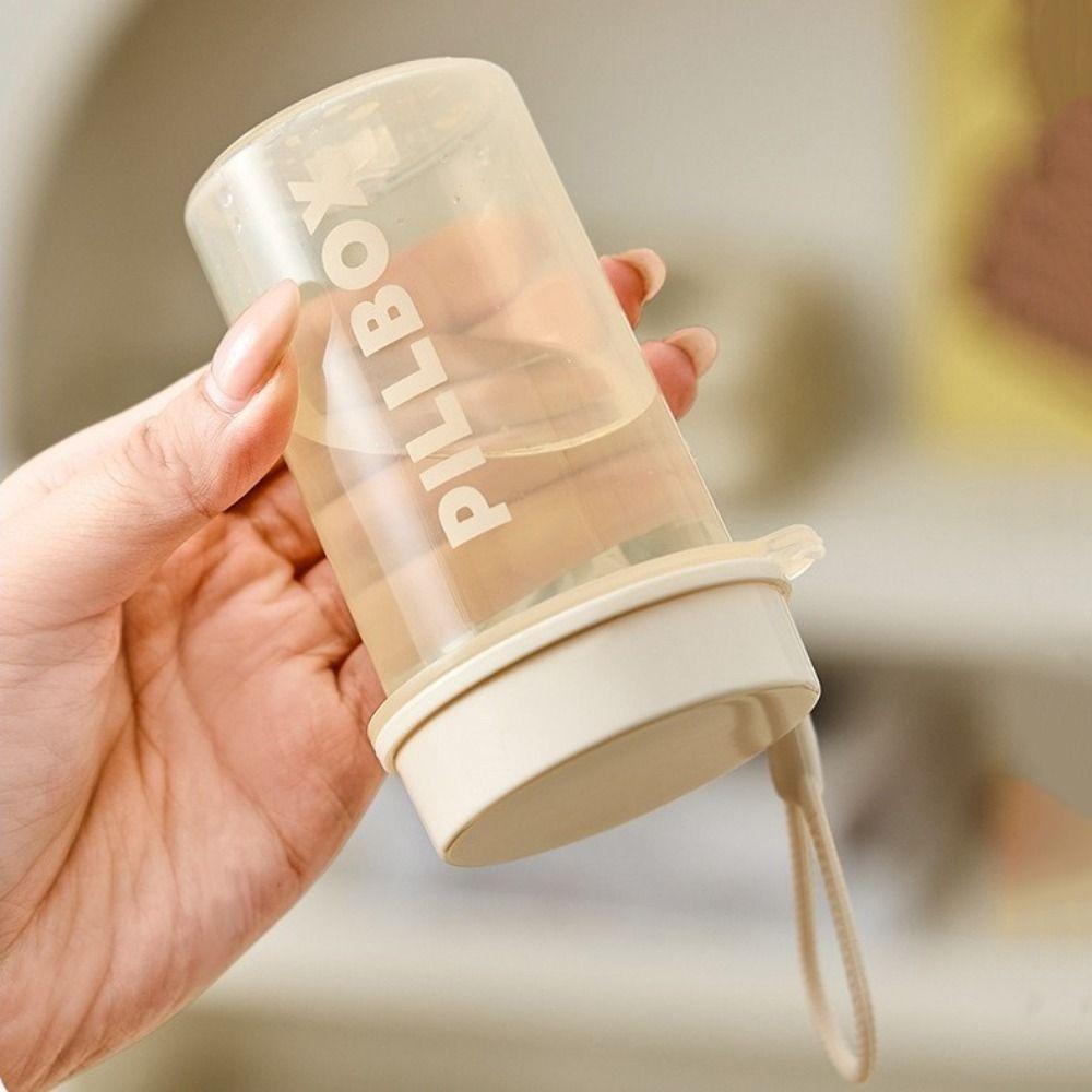 Portable 4 Grids Pill Box Moisture-proof Pill Storage Box Portable Pill Dispenser  for Home