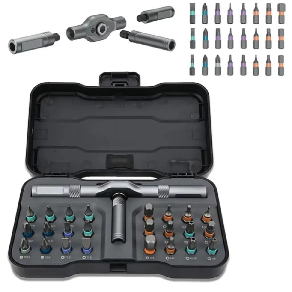 24-in-1 Ratchet Wrench Screwdriver Set Precision Tool Detachable Handle Magnetic Bits Tools Set Magnetic Compact